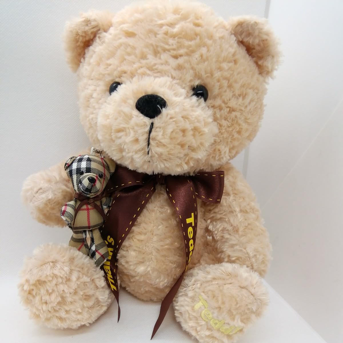 Thank's Teddy Bearぬいぐるみと小さいBear付き Amazon.co.jp: Thank Teddy Bear with Mini Mascot Plush Toy