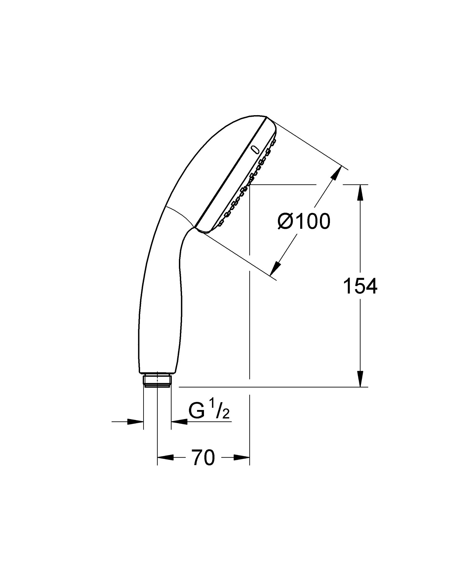 GROHE Tempesta - Alcachofa/Teleducha (1 chorro), Cromo, 27923001
