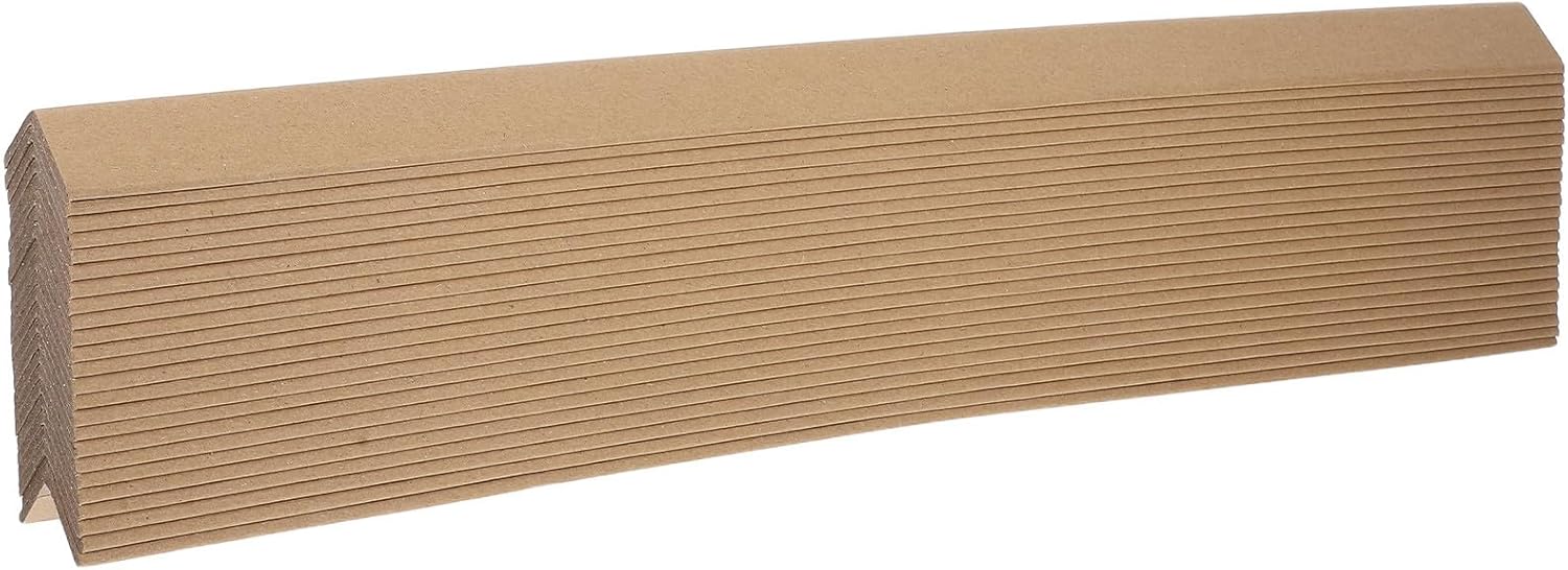 SHINEOFI 24pcs L-shaped Paper Edge Protectors Thickened Cardboard Corner Guards for Shipping Boxes Furniture Packaging Moving Supplies 0.5m