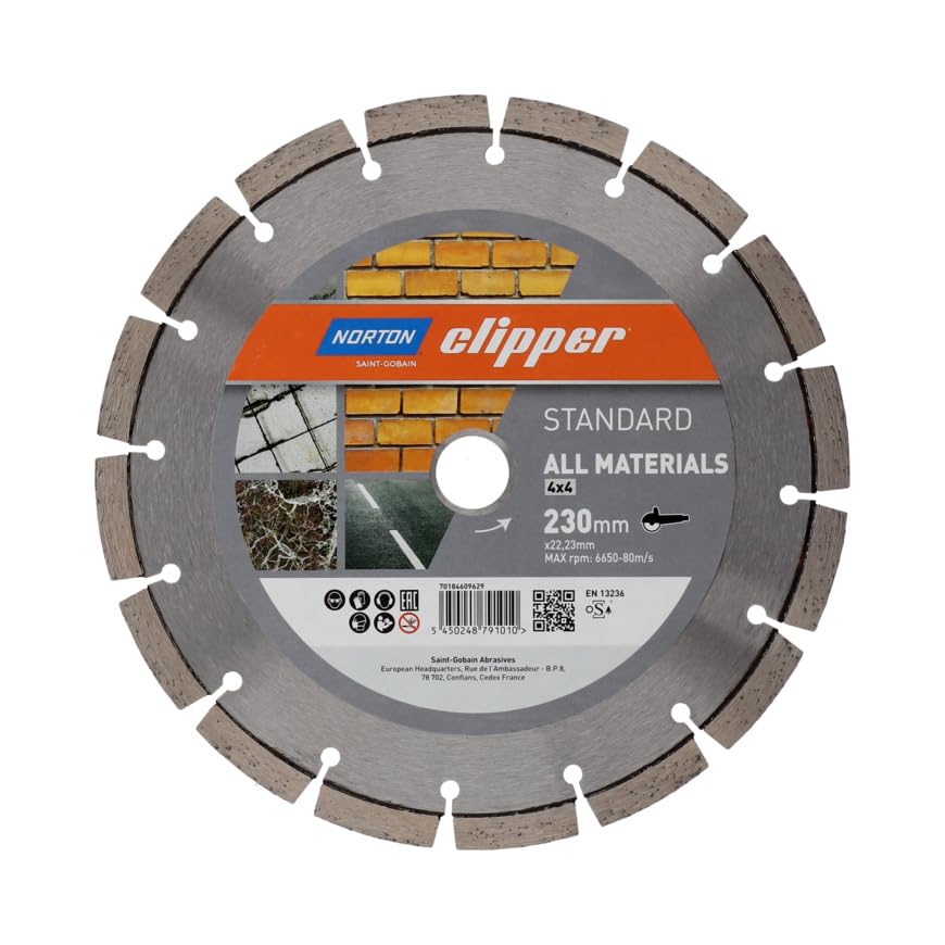 Disque à tronçonner diamanté Norton Clipper 230 mm pour découpe de précision