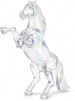 LOGOFUN Crystal Standing Horse Figurine, Transparent