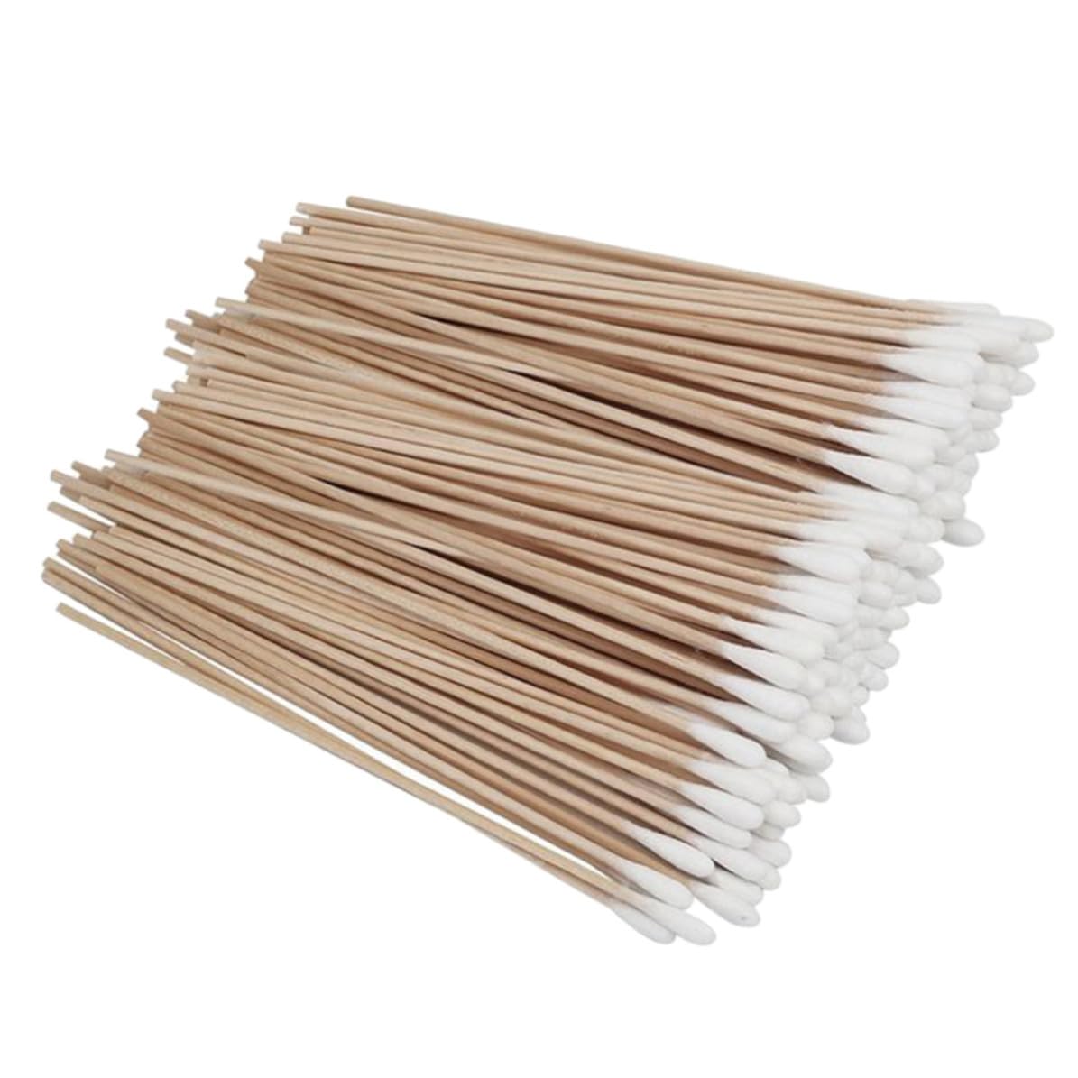 4 Packs PET Cleaning Cotton Swabs with Wooden Stick, 400pcs