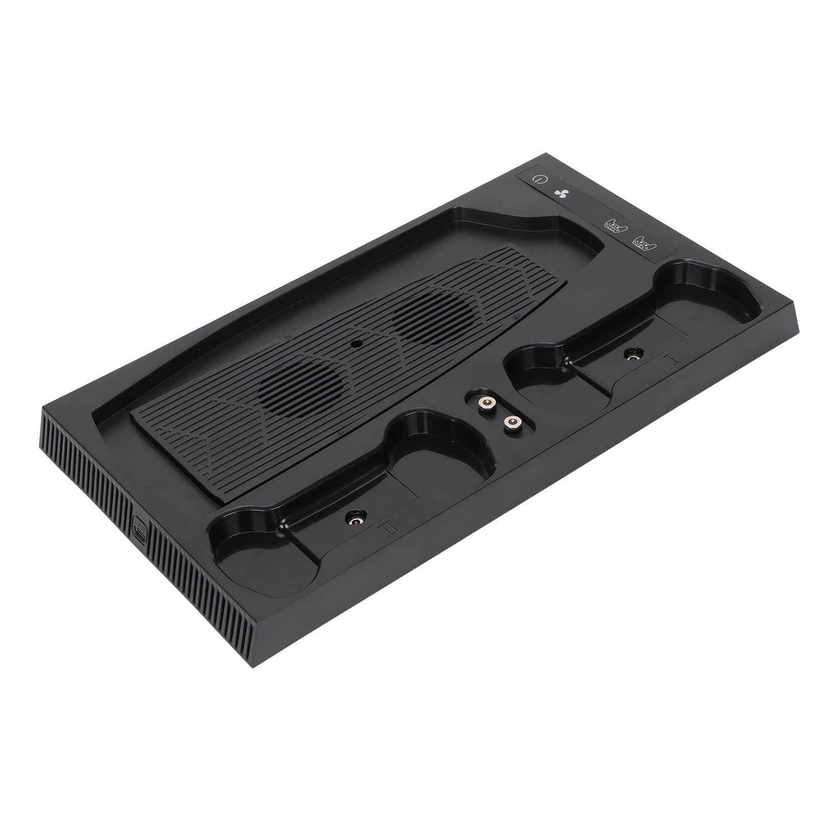 GP5-1510 Lüfterbasis mit Dual-Controller-Ladestation für -Gaming-Zubehör, Schwarz, Platzsparendes Design