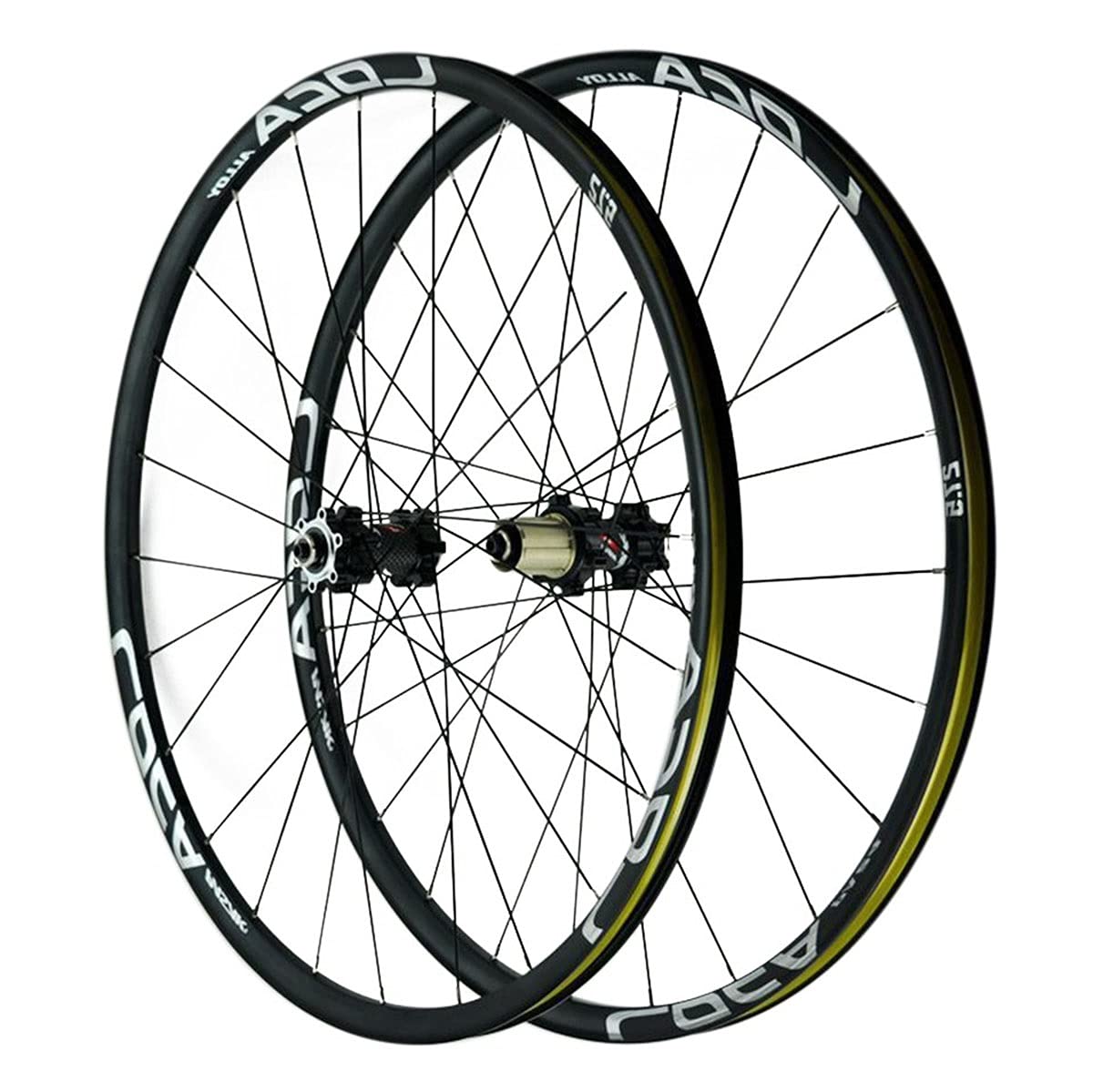 TUJISEK MTB Ruote 26/27.5/29 Pollici Rilascio Rapido Freno A Disco Ciclismo da Montagna Rim Ruote per 7 8 9 10 11 12 velocità Cassetta Ruota Libera 24 Buche(Silver 1,27.5in)