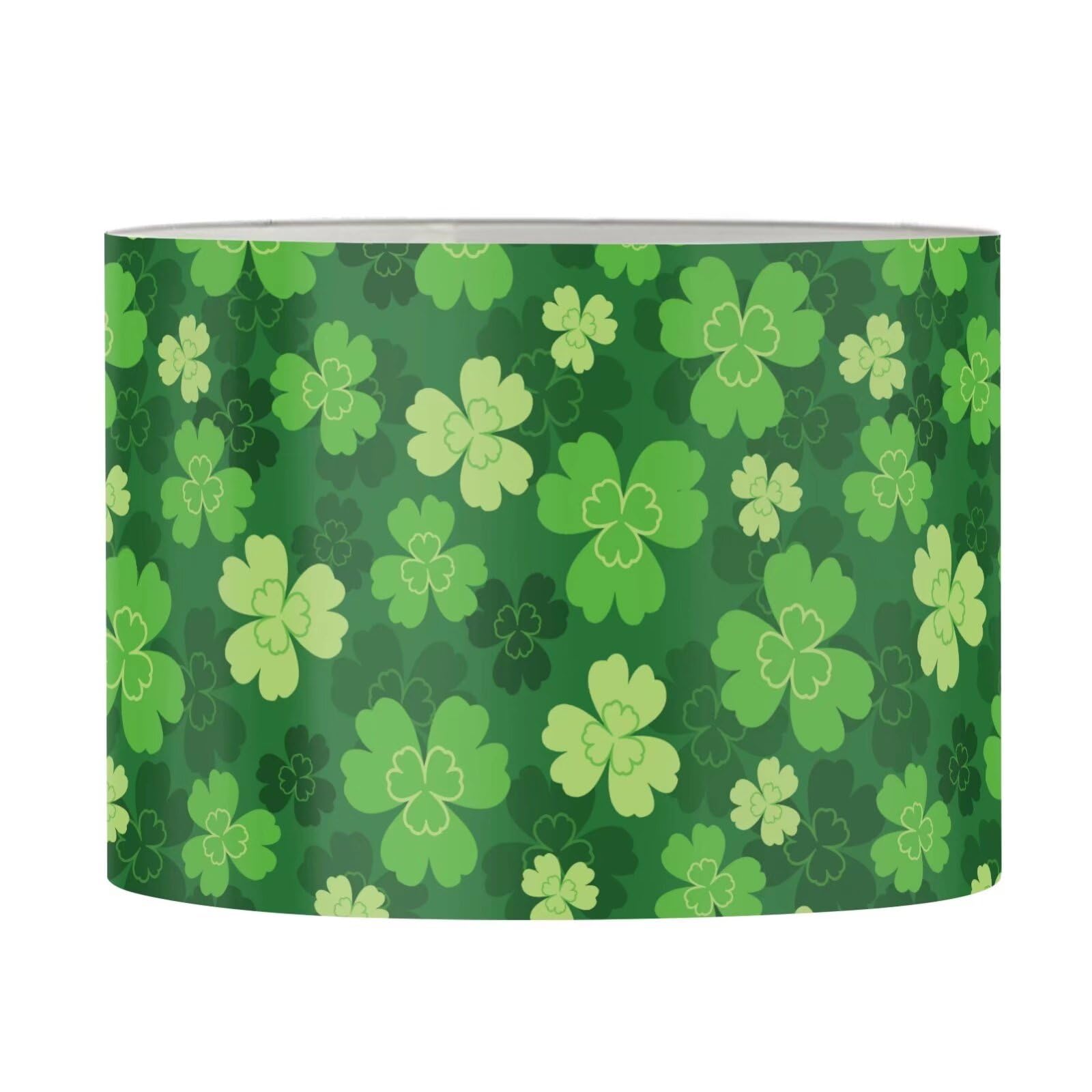 FANCOSAN St. Patrick's Day Lampshade for Desk Lamp/Table Lamp/Floor Light Green Leaves Bedside Nightstand Lamp Shade Cover with Spider L — image 1