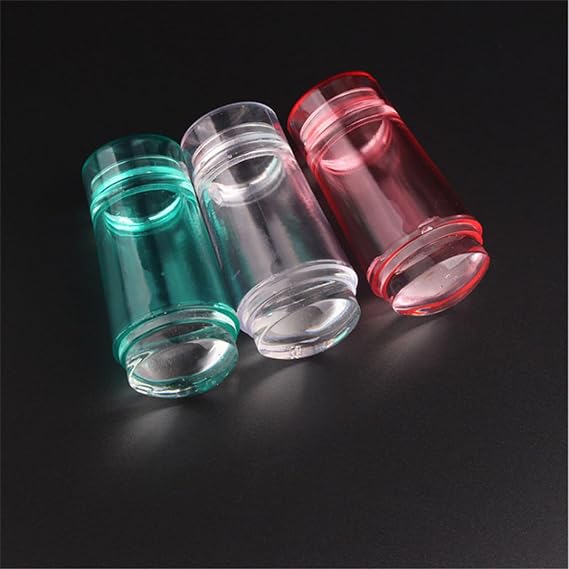 Clear Silicone Stamper Transparent Visible Body French Tip Nails Art Stamping Tools For French Manicure Art
