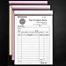 Custom Invoice Form with Your Company Name,Personalized Carbonless Form 3-Part /2-Part NCR Paper, Add Company Name, Address, Phone and Number Printed (3-Part [White/Yellow/Pink], with Logo)