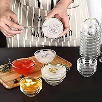 Vista 3 de DOITOOL 6 cuencos de vidrio pequeños para preparación de comidas, apilables, transparentes, para postres, dulces, frutos secos, para preparación