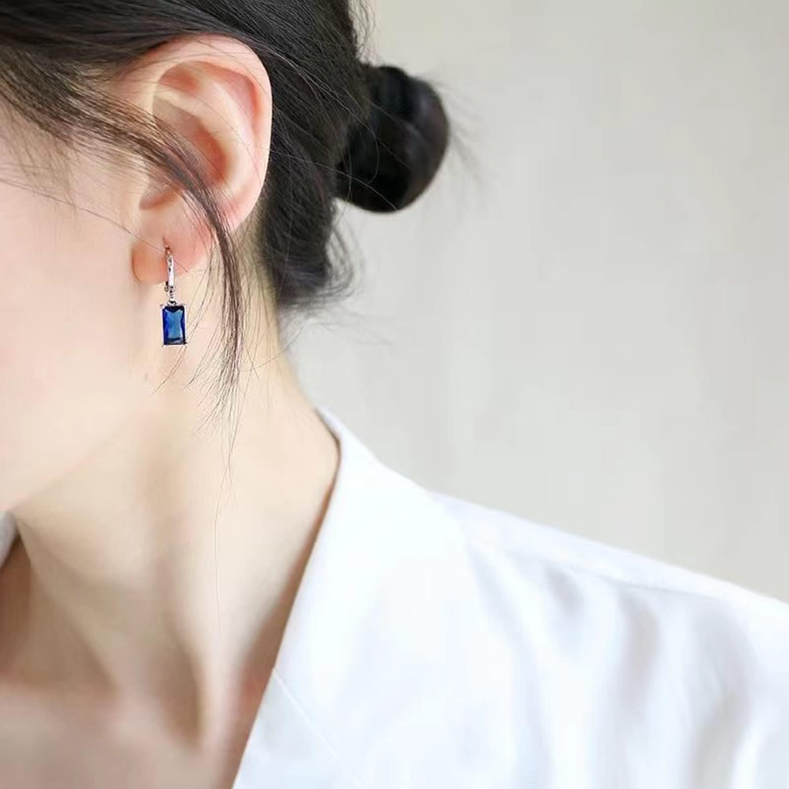 Orecchini A Cerchio Con Orecchini Pendenti, Orecchini Donna Lunghi Donna Oro 14K Orecchini Donna Oro Bambina e Uomo 2Pz