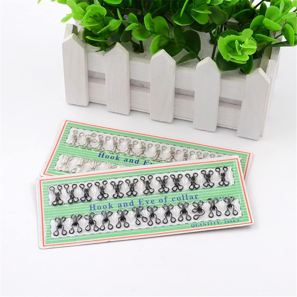 vingol 24 Sets Button Collar Invisible Bra Underwear Sewing Hook Strong Metal Bra Fabric Crafts Accessories Buckle