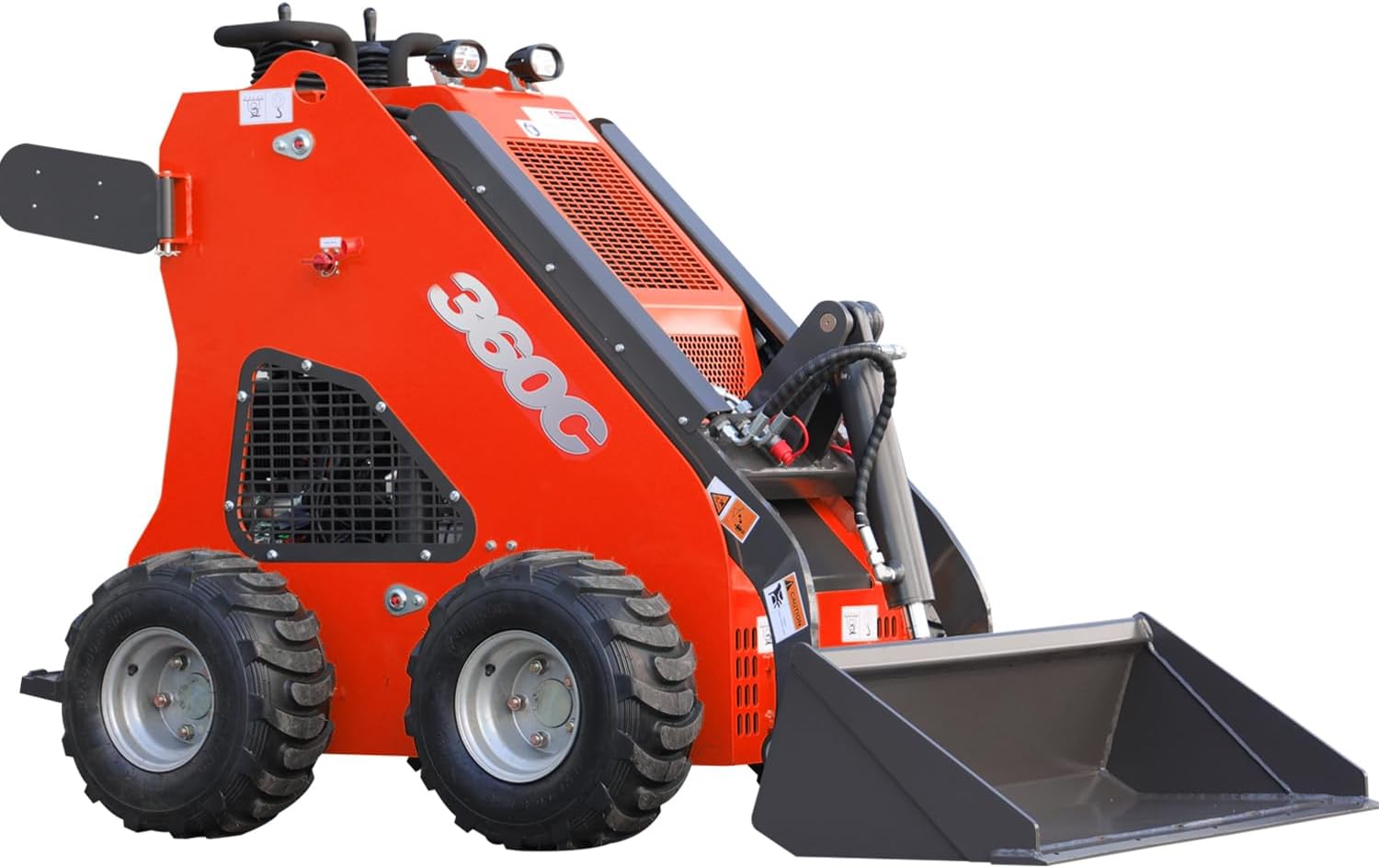Mini Skid Steer Loader with B&S Gas Engine & Bucket, in-Stock in The US, Stand-On Wheeled