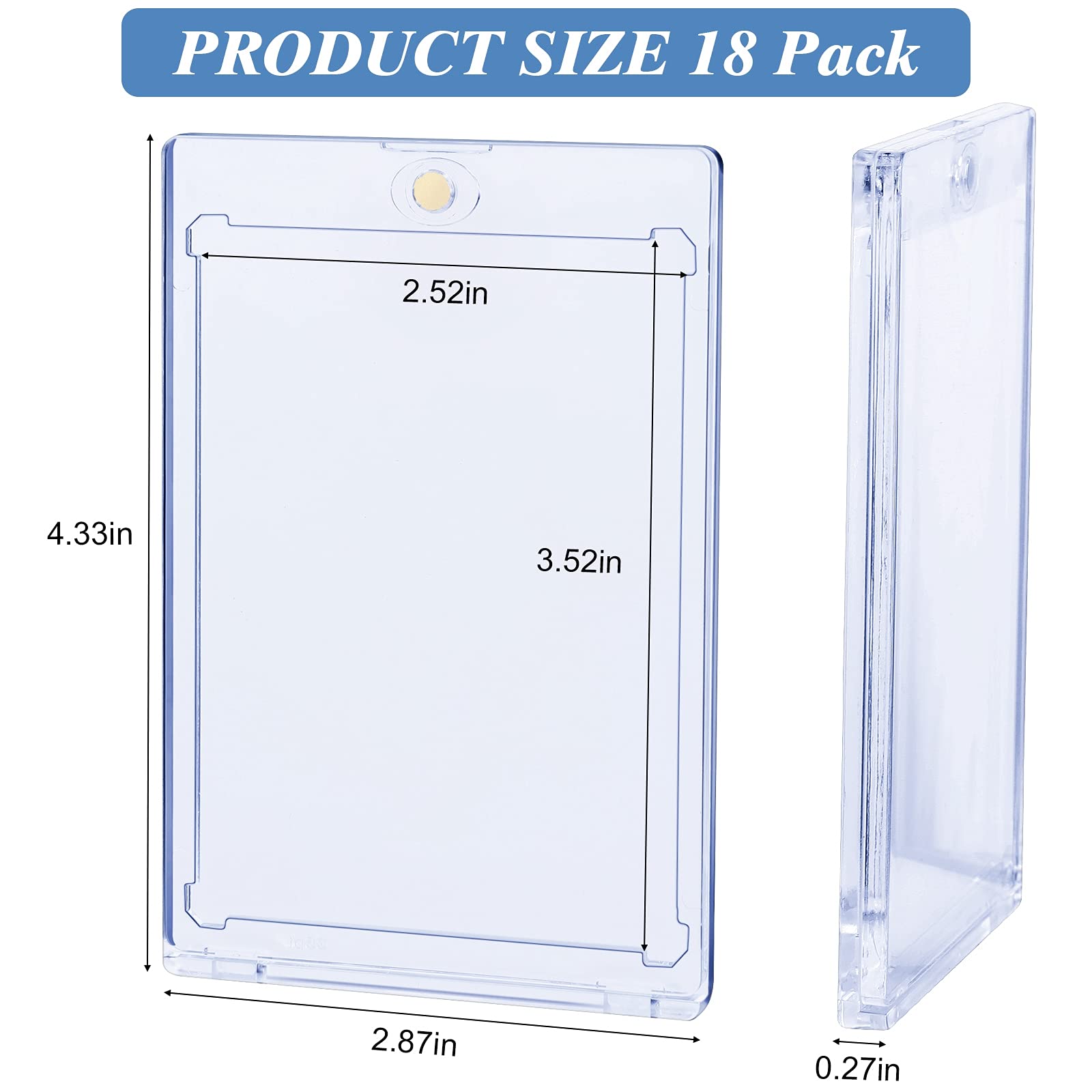 Amazon.com: Magnetic Card Holders for Trading Cards Protector case Plastic  Hard Baseball Card Cases Hard Card Sleeves Small Sturdy Storage Box for Card  Standard Collector Sport Game Grade Card Case (6) :