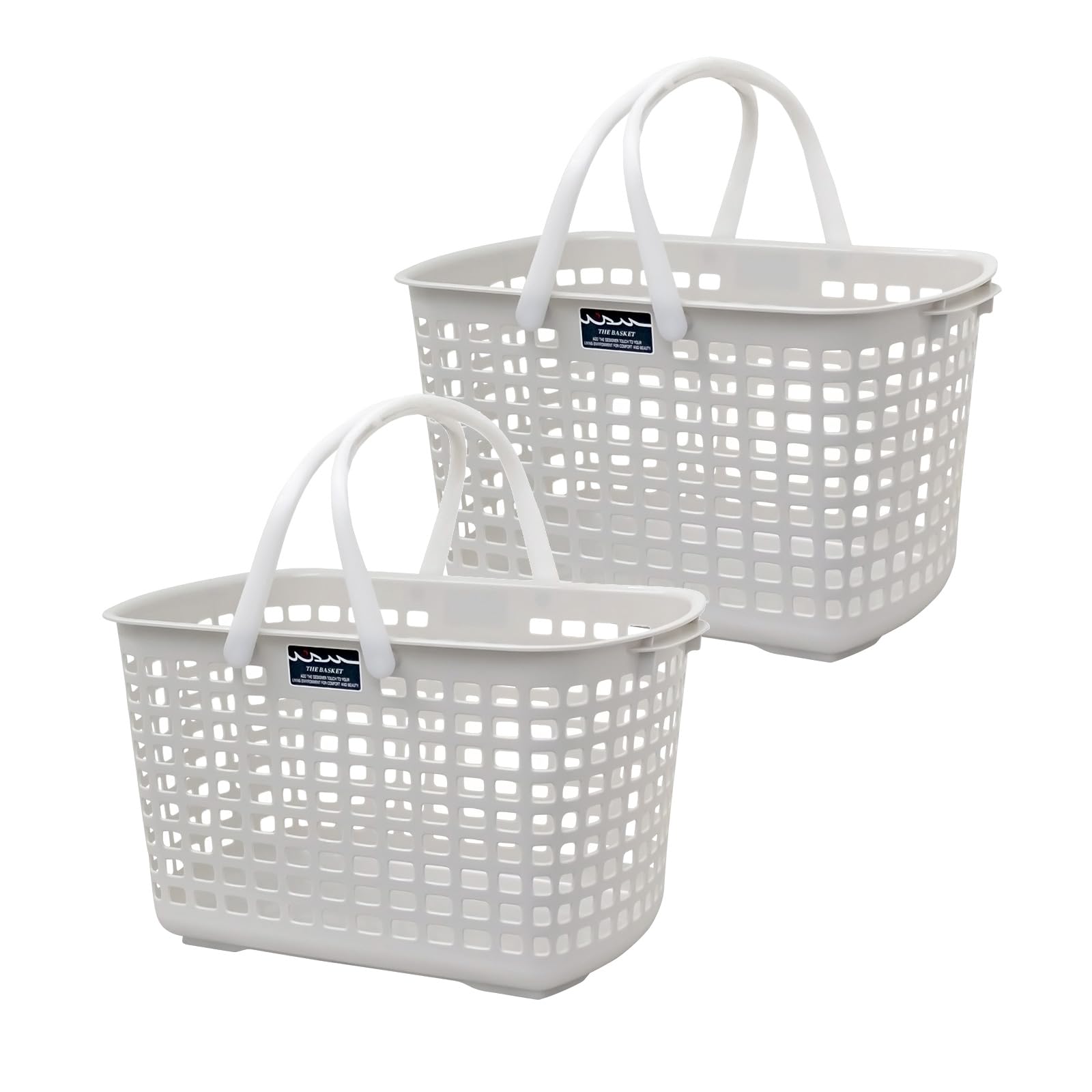 Amazon｜ザッカLab. まとめ買い アッシュカラーバスケットM 46.2×31.7