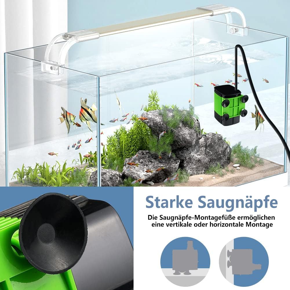 Dompelpomp Waterpomp  25w 1500lh  Ultra-stille Waterpomp 400gph 22m72ft High Lift Fontein Pomp Voor Aquarium Fish Tank Statuary Hydroponics 4 Sucti