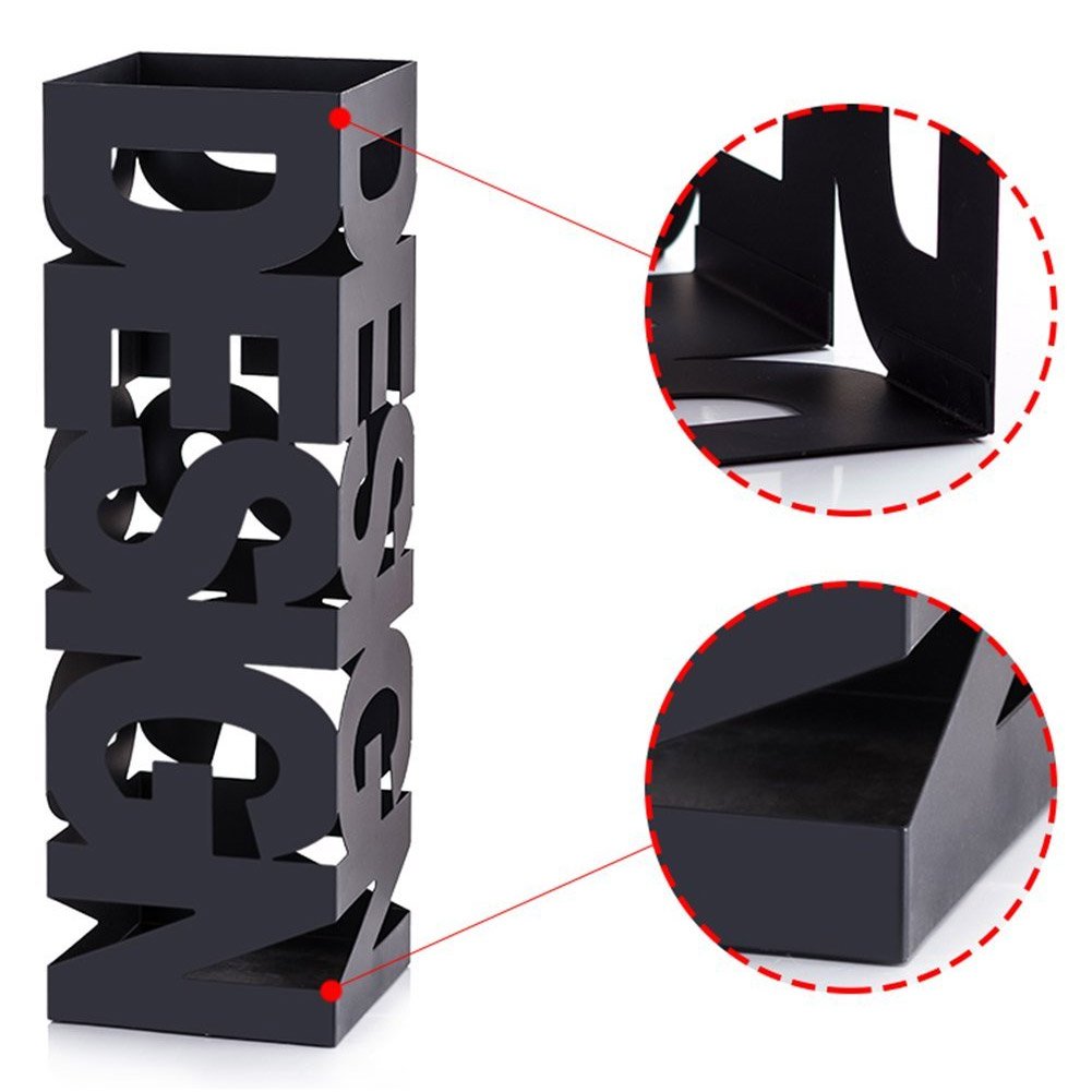 Portaombrelli BAKAJI In Ferro - Design Moderno Con Vaschetta Salvagoccia, 49x15,5 Cm - Foto 14