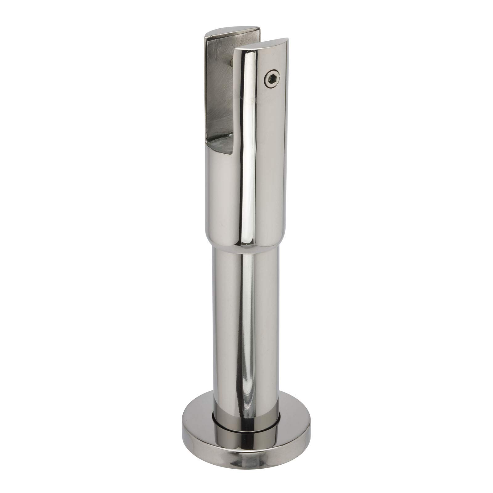 Cubicle Partition Leg Support with 150mm - 180mm Adjustable Height Polished Stainless Steel Finish for 20mm Partitions