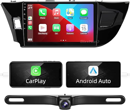 Para Corolla Android Radio pantalla táctil compatible con Carplay Android Auto, reproductor de medios de navegación Bluetooth estéreo para coche GPS