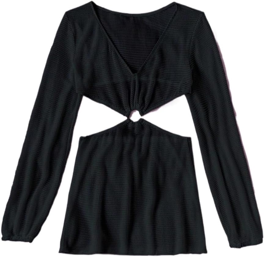 swimsuit coverup for women Summer Beach O-Ring Cutout Cover Up Dress