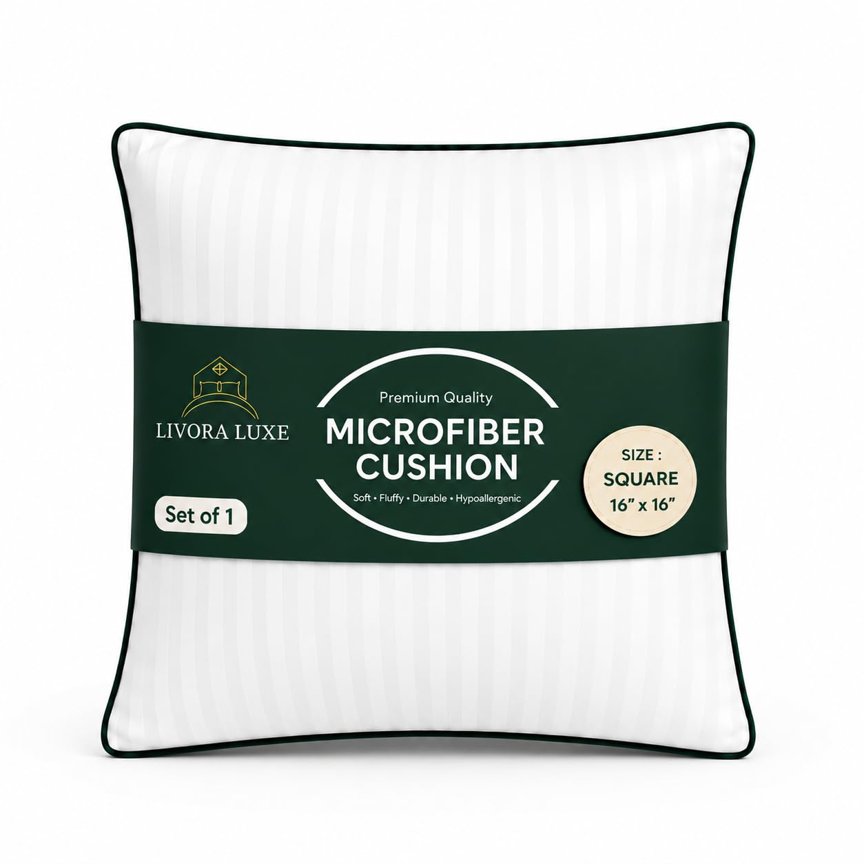 Premium Microfiber Cushion | Ultra Soft Hollow Fiber Sofa Cushions, Hypoallergenic Throw Pillow Inserts for Couch, Bed, and Home Decor (16x16 (inches), Pack of 1)-image-11