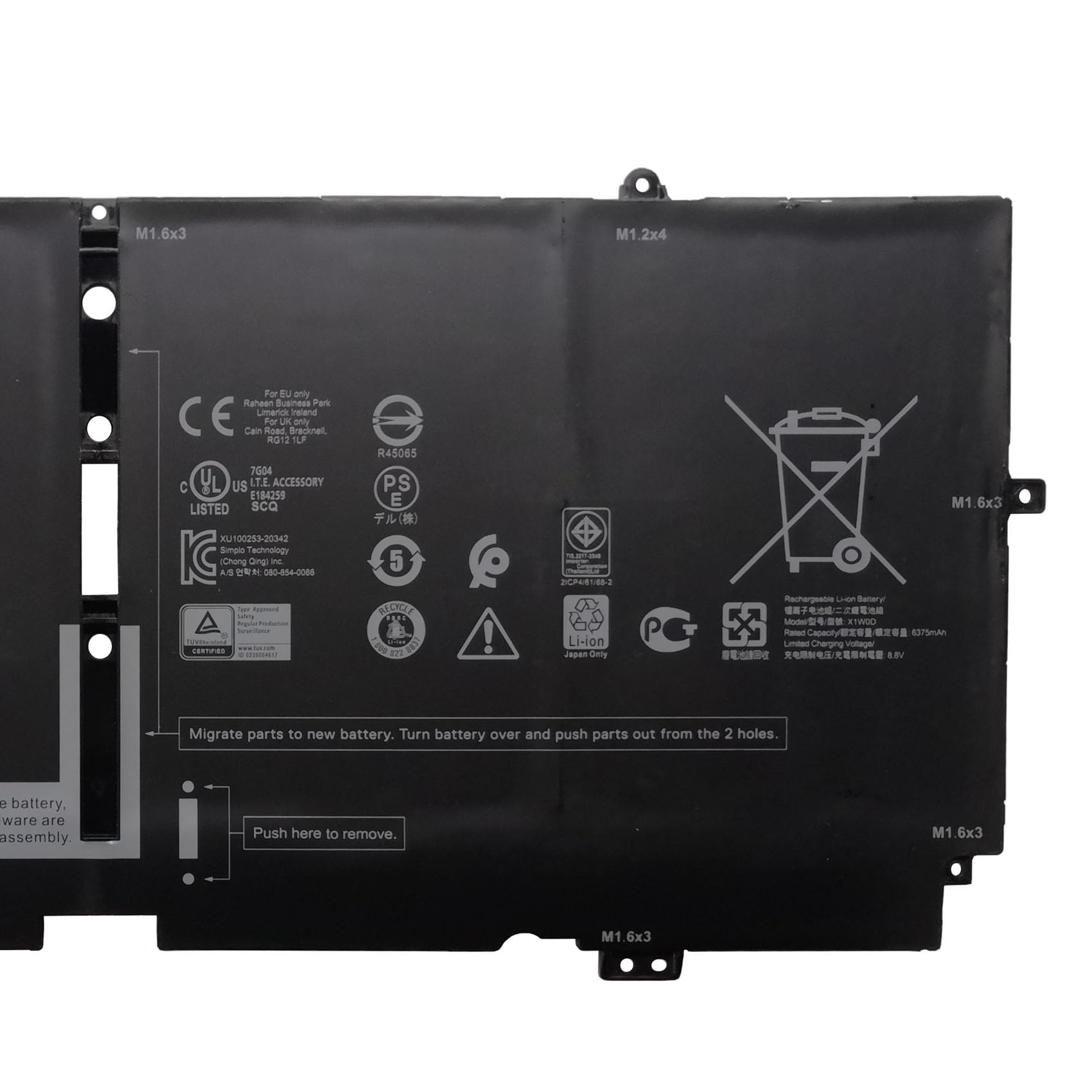 Amazon.com: FCZFCZ X1W0D Battery Replacement for Dell XPS 13 7390