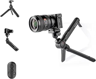 PGYTECH MANTISPOD 2.0 Bluetooth Mini Camera & Cell Phone Vlogging Tripod | 6 Modes Small Travel Flexible DSLR Pocket Stand | Video Vlog Desktop Shooting Selfie Mount with Remote Control