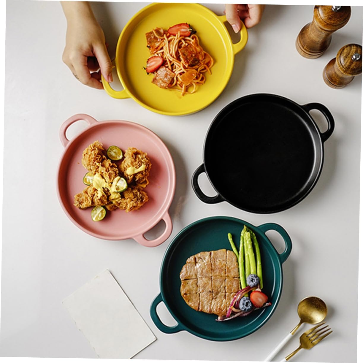 KICHOUSE Ceramic Baking Dish for Oven High-temperature Bbq Pan Multi-functional Casserole Dish for Cooking and Easy to Clean for Use