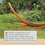 Ampel 24 XL Outdoor Hängemattengestell 400 cm Holz sibirische Lärche wetterfest Gestell Madagaskar braun - 3