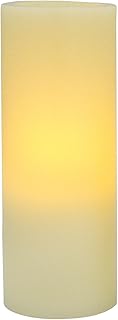 Flickering Flameless Candle - Ivory Real Wax Pillar Candles with 4 and 8 Hour Timer - Battery Operated Candles with Electric LED Flickering Flame Effect (3" x 8")