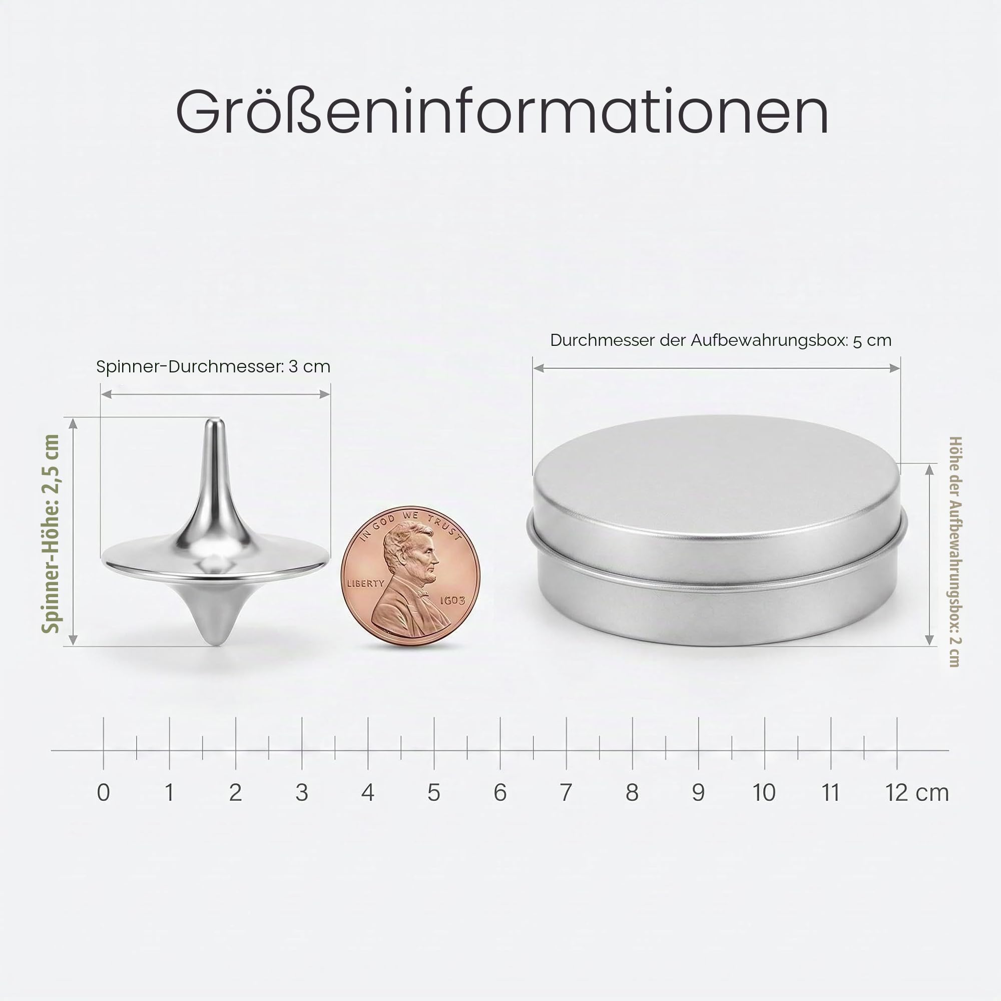 Inception Totem Kreisel aus Zinklegierung Silber Vintage Präzise Kreisel Spielzeug Die perfekte Balance zwischen Leistung