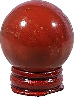 Vista 8 de Bola de cristal curativo de amatista de 1.575 in, decoración del hogar, esfera de adivinación Fengshui con soporte de madera