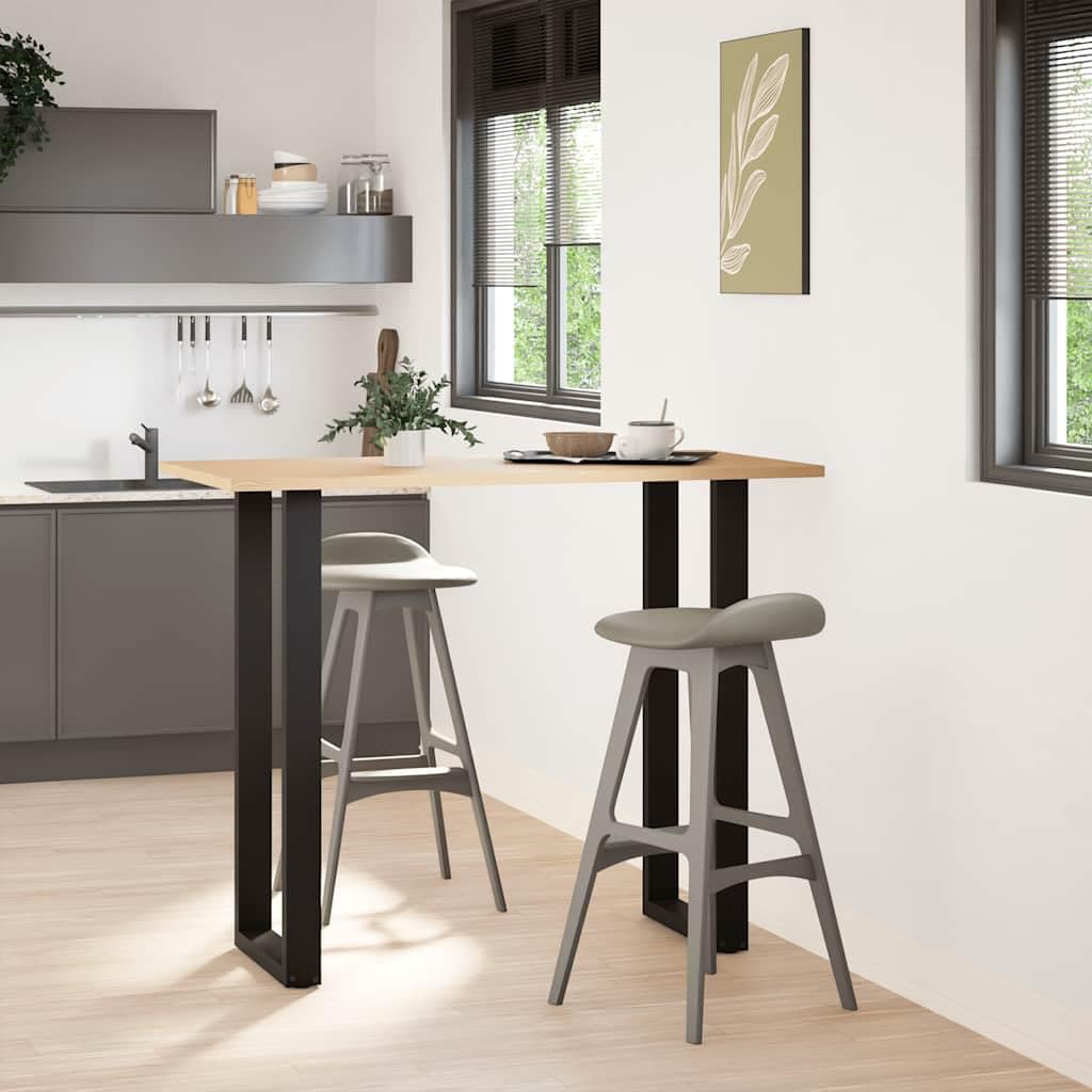 Nogi do stołu barowego w kształcie litery U, 2 sztuki, czarne, 50 x 110-111