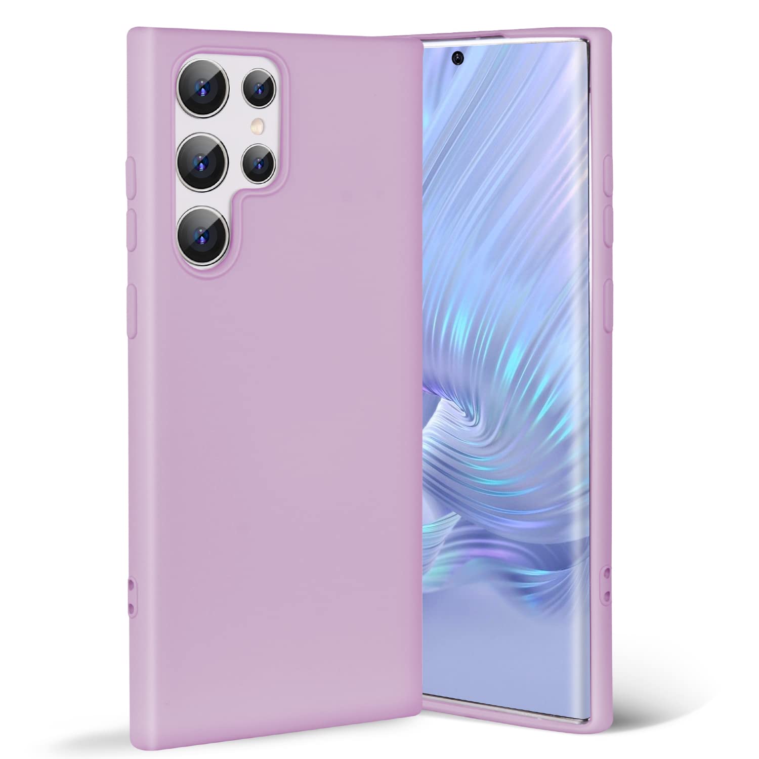 Boaixiaen for Galaxy S22 Ultra Case, Liquid Silicone Slim Soft TPU Fit Full Body Protection Shockproof Phone Cover for Galaxy S22 Ultra 6.8" 2022 (