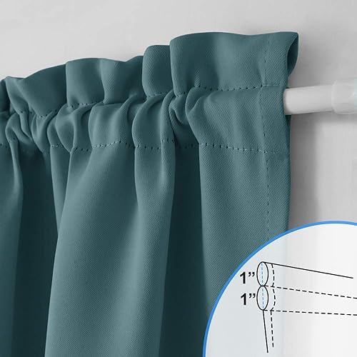 Miniatura 3 de NICETOWN Cortina opaca con aislamiento térmico para puerta francesa, puerta de entrada, luz lateral o para impedir la vista, 1 panel de 25 x 72