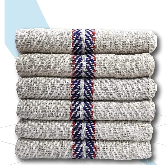 Recycled Cotton Cleaning Cloth, Soft and Absorbent Kitchen Towel, Multipurpose Home Cleaning Rag, 24 x 24 cm (8)