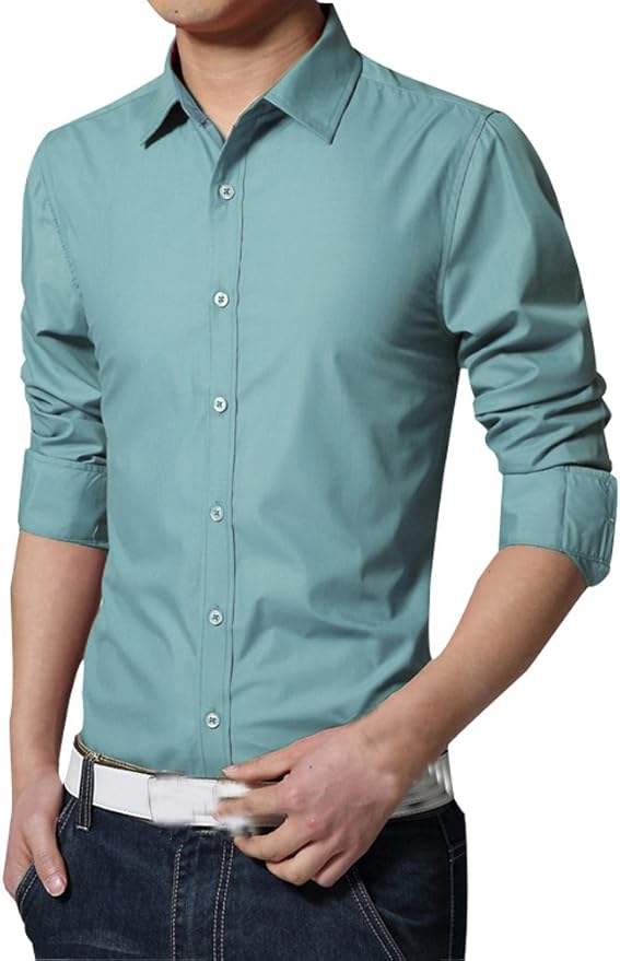 Mens Dress Shirts Long Sleeve Button Down Formal Shirts for Men Slim