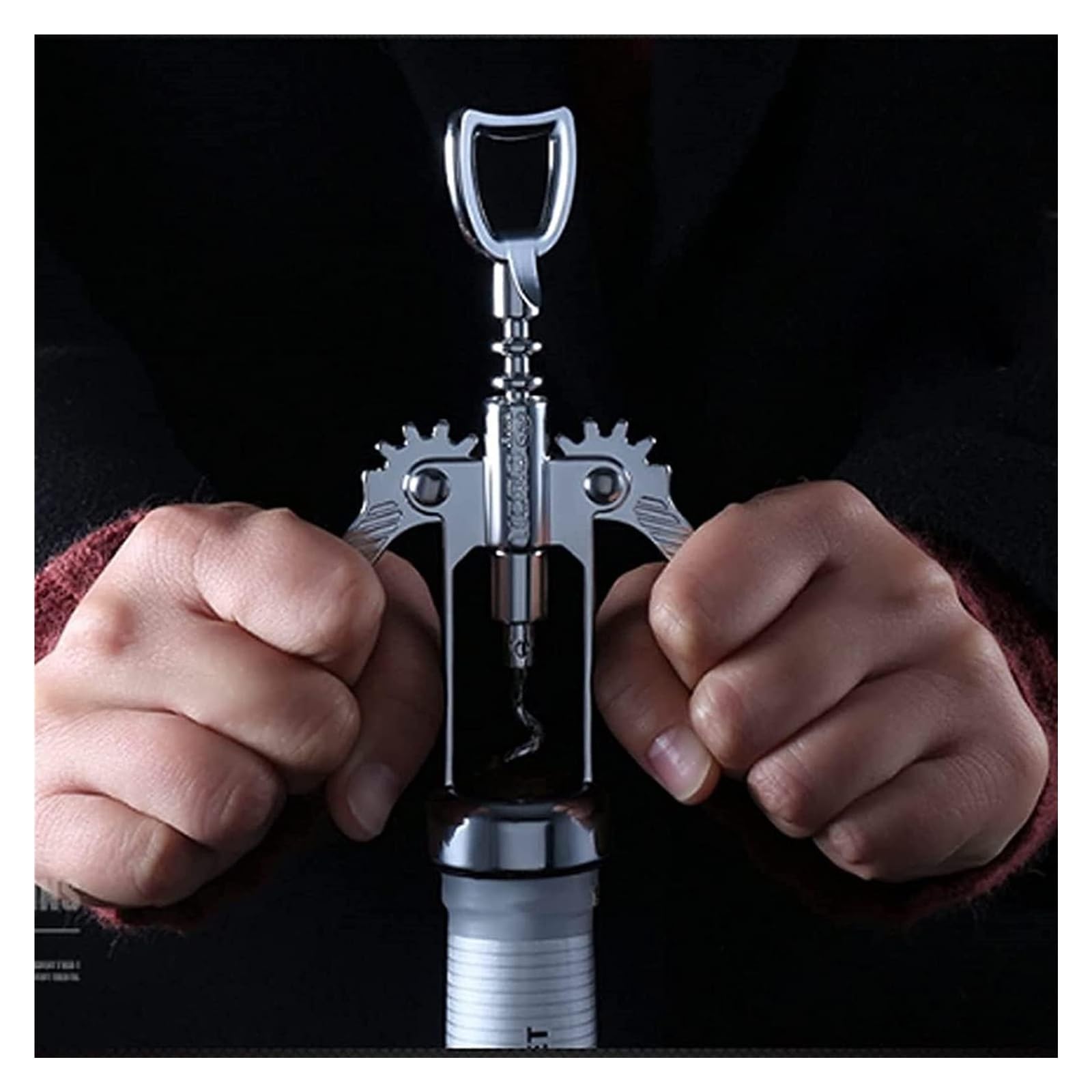Abridor de Botellas, Herramienta for Sacar corchos Manual de Alta Resistencia Silver Wing