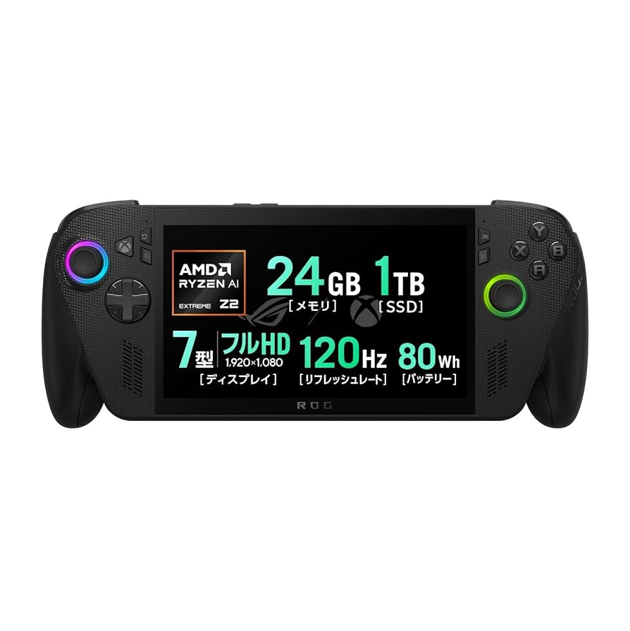 ROG Ally Xゲームデバイス ブラック ROG Ally X (2024) RC72LA | ポータブルゲーム機 | ROG 日本