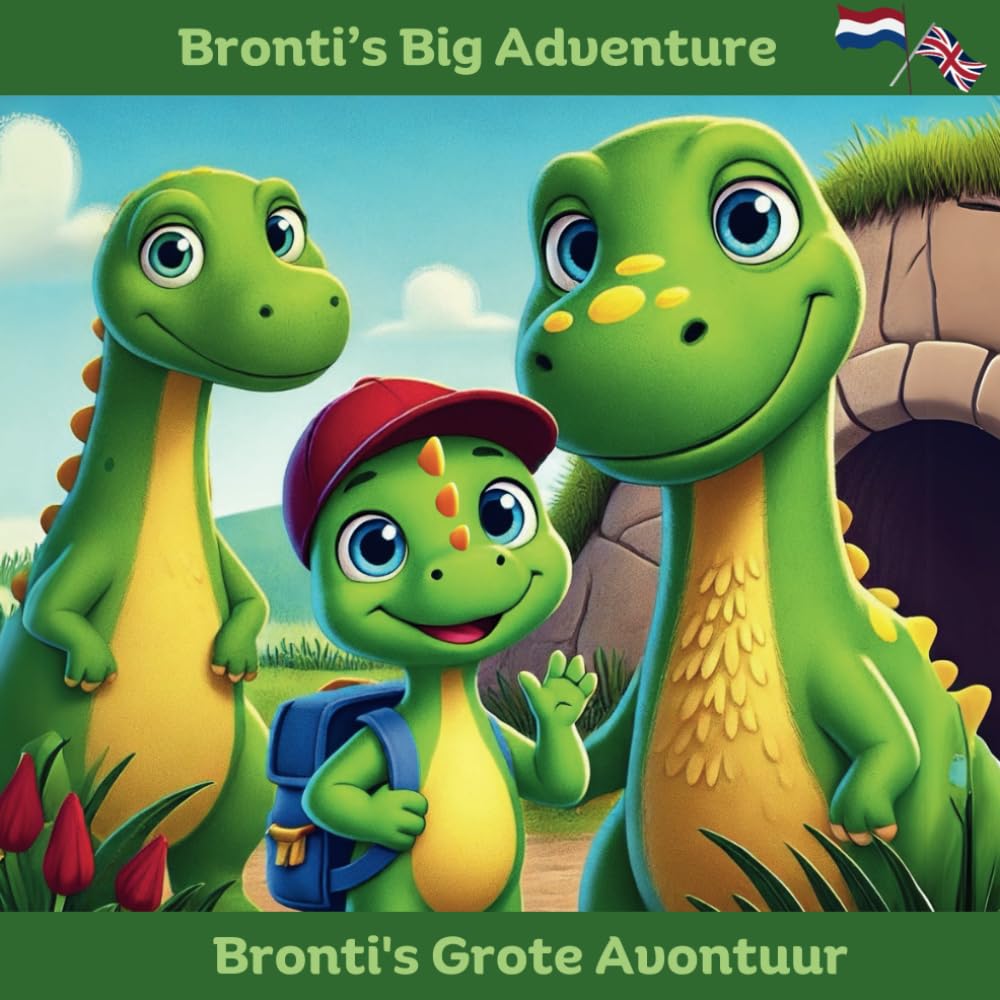 Bronti's Big Adventure: An English / Dutch story of a little dinosaur (Bronti the little Dinosaur)