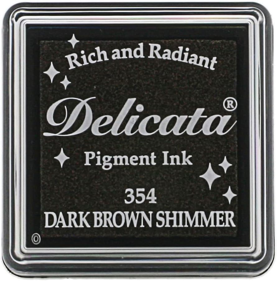 Delicata Shimmer Ink Pad, Acrylic, Brown, Small