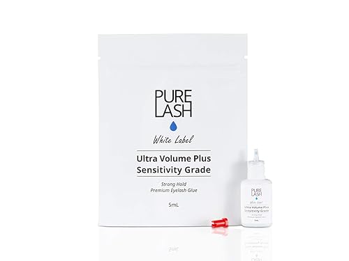 Miniatura 5 de Pegamento de extensión de pestañas más sensible, Pure Lash  Etiqueta blanca  0.2 fl oz  2-3 segundos de tiempo de secado  Retención 4-5 semanas  Uso