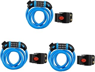 INOOMP 3pcs Bicycle Lock Combination Cable Lock Folding Bike Lock Foldin Bike Mountain Bike Chain Lock Mountain Bike Cable Lock Code Bike Lock Code Lock for Bike Security Bike Lock Tool