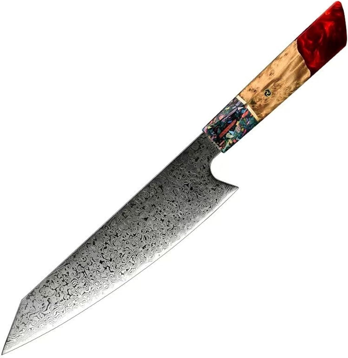High Carbon Steel Kitchen kiritsuke santoku chef Utility Knife Set with G10&wood&resin(4pcs)