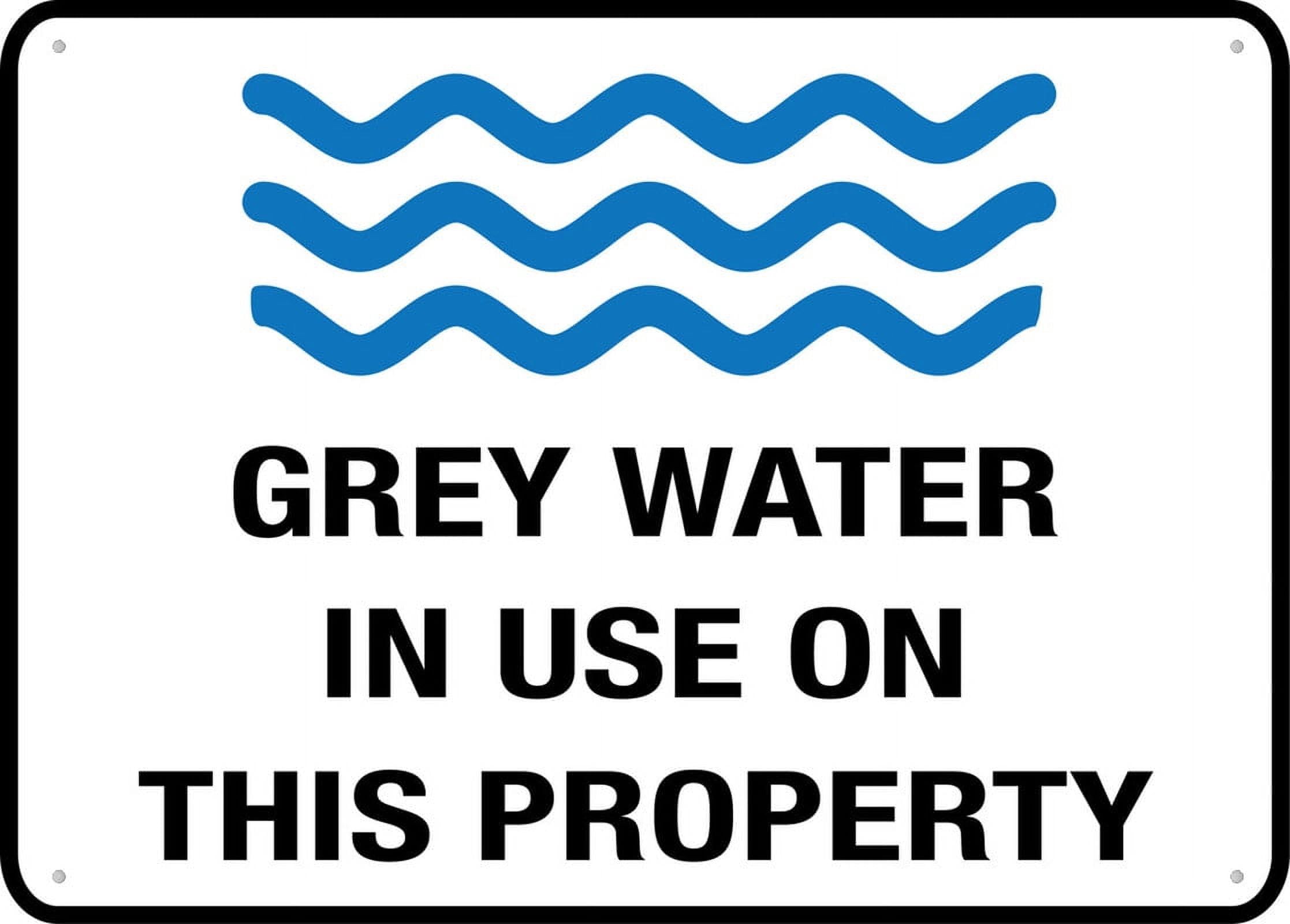Warning Grey Water In Use On This Property 8"x12" Aluminum Sign - For Farm/Garage (Wall Decor)