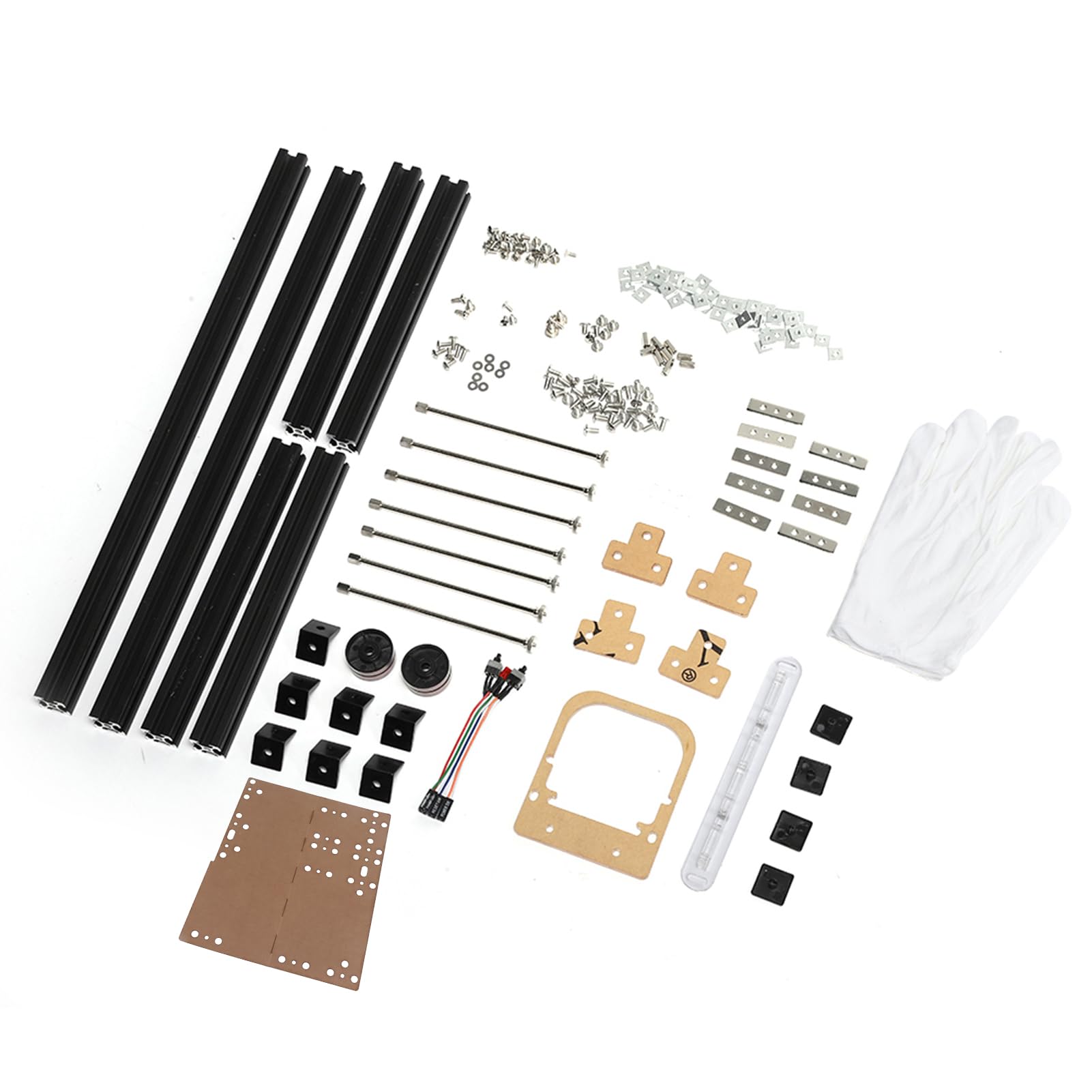 ATX Motherboard Test Bench Best for Overclocking Test, ATX Computer Open Air Frame ATX Case PC Test Bench for Games/cooling, Aluminum DIY Computer Case for ATX Motherboard Test Bench(Black)