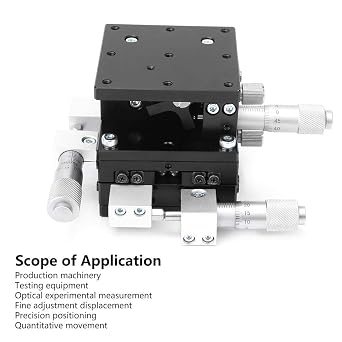 Manual Linear Stage, LD60-LM XYZ 3-Axes Manual Linear Stage Trimming Platform Tuning Sliding Table 60 x 60mm