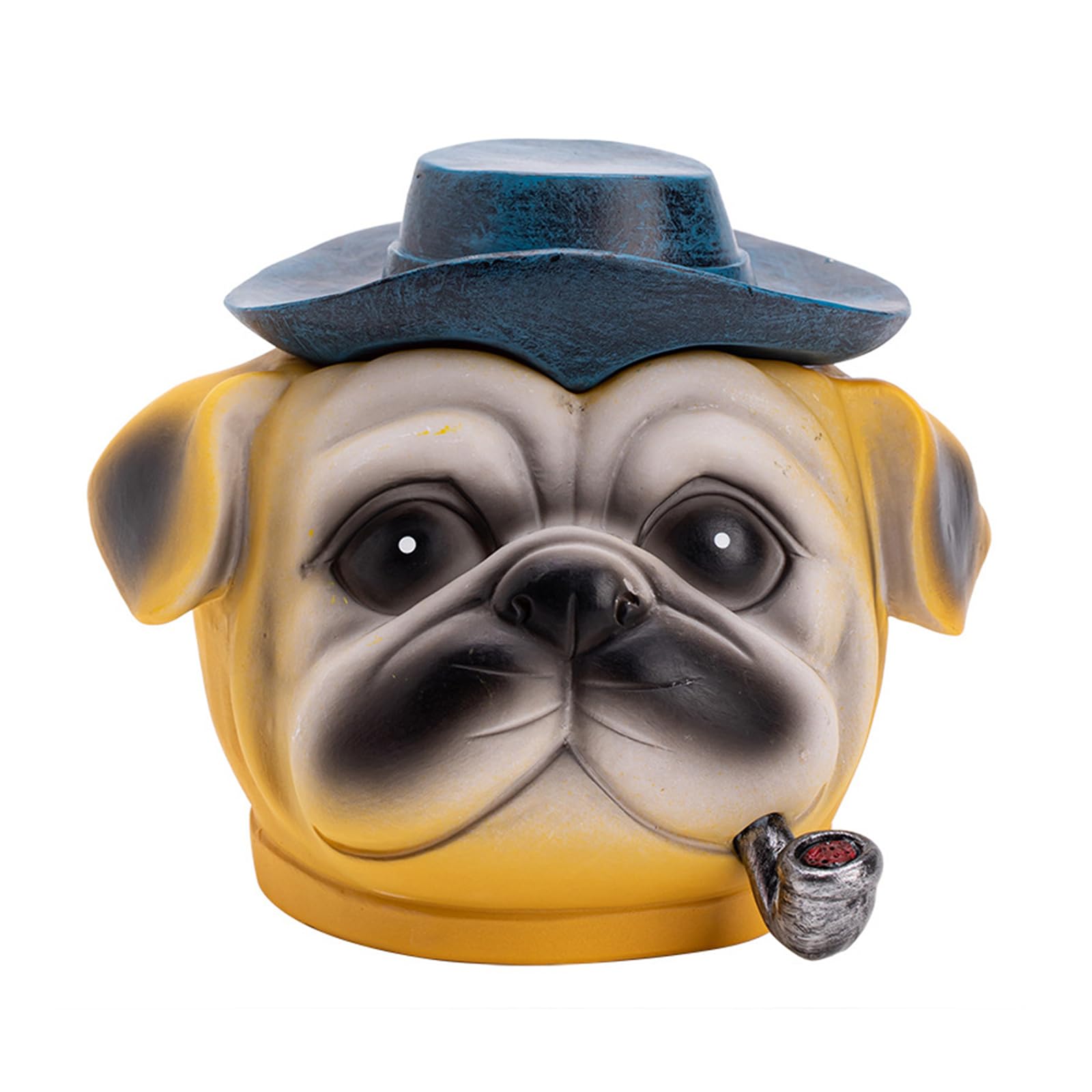 Tsophreniq Decorative Dog Themed Ashtray with Windproof Lid Creative Hat Animal Figurine Ashes Holder for Smokers Home Accessories Dog Designs Ashtray