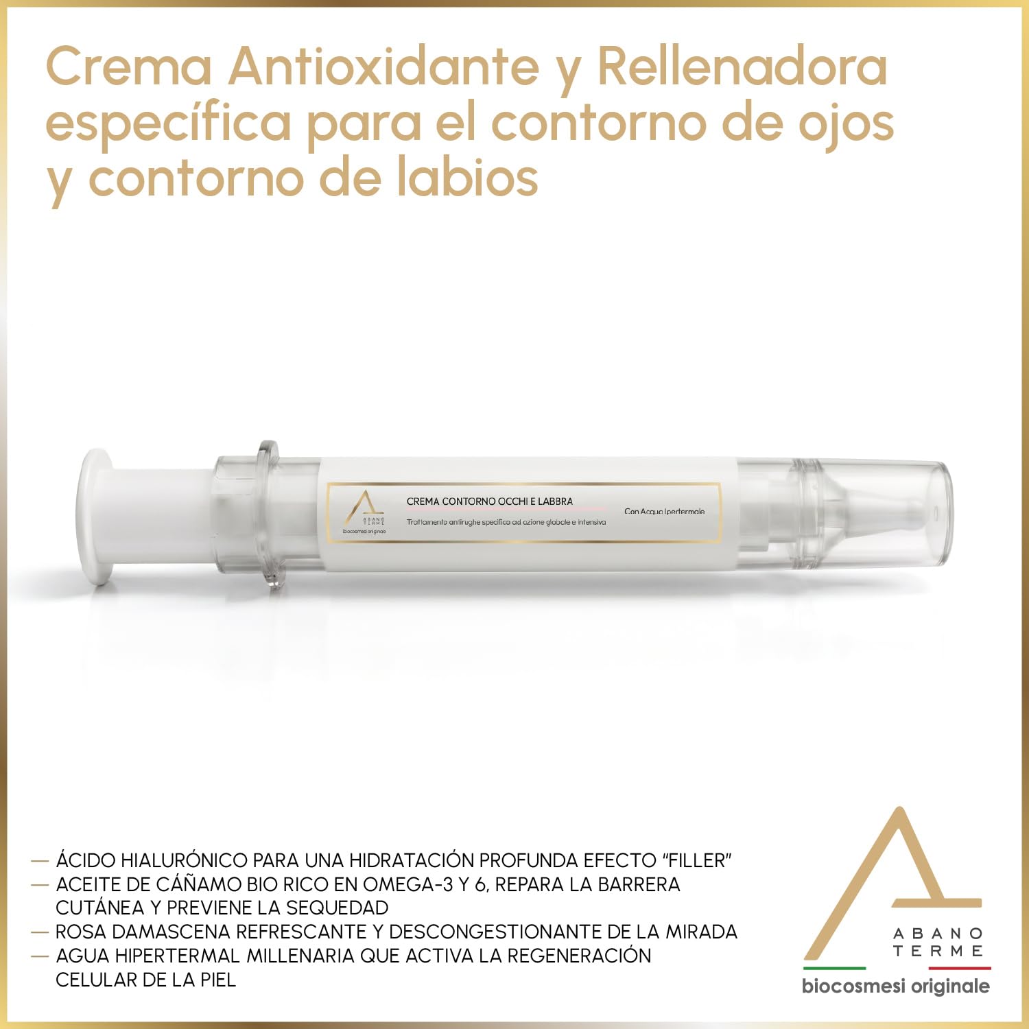 Contorno de Ojos Antiarrugas Mujer y Hombre - Crema Antiojeras y Bolsas BIO | 20 ml Crema Efecto Rellenador de Arrugas, Contorno de Labios Código de Barras Hidratante y Corrector de Ojeras