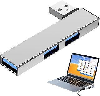 USB 3.0 Hub | USB 3.0 Port Extension Expander Hub - Portable USB Extender for 5Gbps High Speed Data Transfer, Office, Travel, School, Family Use