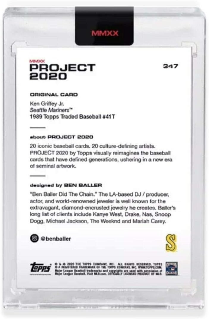 2020 Topps Project 2020 Baseball #347 Ken Griffey Jr. Seattle Mariners Artist Ben Baller 1989 Topps Traded Design