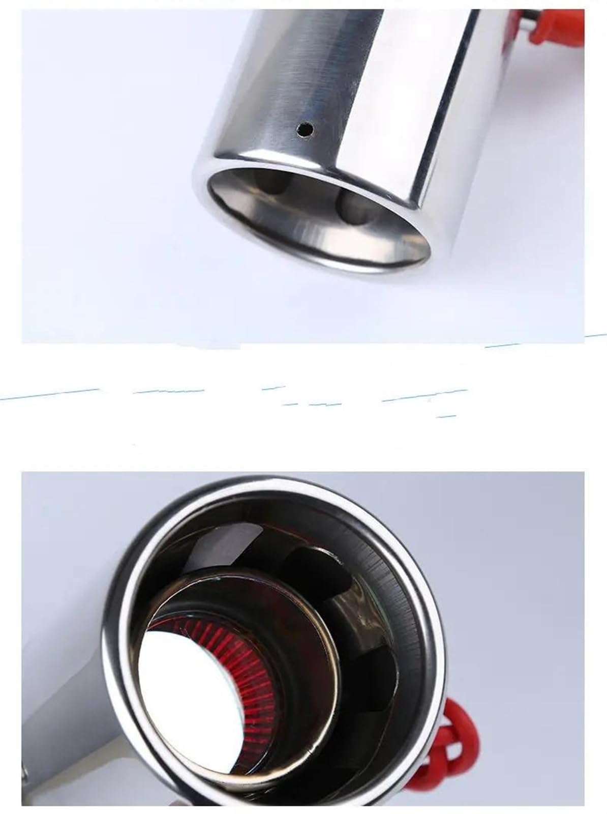 Terminale Di Scarico Universale In Acciaio Inossidabile Yosoo – Diametro 54-76 Mm, Lunghezza 200 Mm, Con Morsetto, Colore Nero Opaco, Per Auto E Pick-up